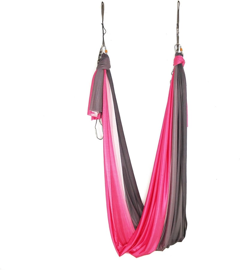 wellsem Aerial Yoga Hammock Aerial Pilates Silk Yoga Swing Set Inversion Equipment include daisy Chain, Pose Guide 5.5 yards - Image 4